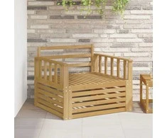 Lauko sofa Kietos akacijos mediena Balta