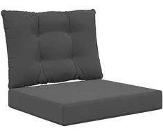 Lauko sofa pagalvėlė 2 pcs Antracitas Poliesteris