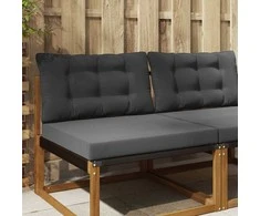 Lauko sofa pagalvėlė 2 pcs Antracitas Poliesteris
