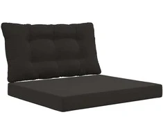 Lauko sofa pagalvėlė 2 pcs Juodas Poliesteris