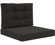 Lauko sofa pagalvėlė 2 pcs Juodas Poliesteris