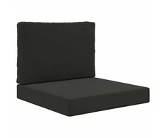 Lauko sofa pagalvėlė 2 pcs Juodas Poliesteris