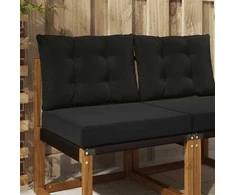 Lauko sofa pagalvėlė 2 pcs Juodas Poliesteris