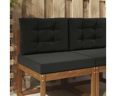 Lauko sofa pagalvėlė 2 pcs Juodas Poliesteris
