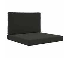 Lauko sofa pagalvėlė 2 pcs Juodas Poliesteris