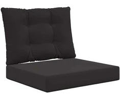 Lauko sofa pagalvėlė 2 pcs Juodas Poliesteris
