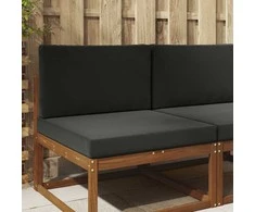 Lauko sofa pagalvėlė 2 pcs Juodas Poliesteris