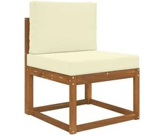 Lauko sofa pagalvėlė 2 pcs Kreminė Poliesteris