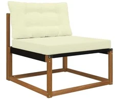 Lauko sofa pagalvėlė 2 pcs Kreminė Poliesteris