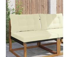 Lauko sofa pagalvėlė 2 pcs Kreminė Poliesteris