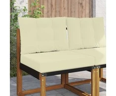 Lauko sofa pagalvėlė 2 pcs Kreminė Poliesteris