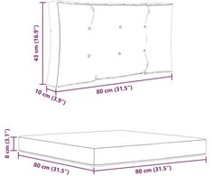Lauko sofa pagalvėlė Poliesteris Kreminė 80 x 80 cm
