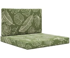 Lauko sofa pagalvėlė 2 pcs Lapų dizainas Poliesteris