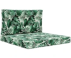 Lauko sofa pagalvėlė 2 pcs Lapų raštas Poliesteris
