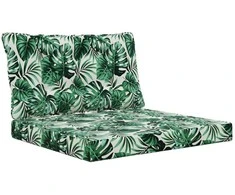 Lauko sofa pagalvėlė 2 pcs Lapų raštas Poliesteris