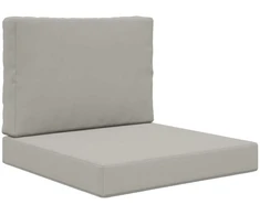Lauko sofa pagalvėlė 2 pcs Pilka Poliesteris