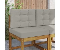 Lauko sofa pagalvėlė 2 pcs Pilka Poliesteris