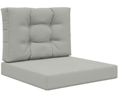Lauko sofa pagalvėlė 2 pcs Pilka Poliesteris