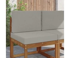 Lauko sofa pagalvėlė 2 pcs Pilka Poliesteris