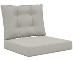 Lauko sofa pagalvėlė 2 pcs Pilka Poliesteris