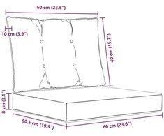 Lauko sofa pagalvėlė Poliesteris Pilka 60 x 50,5 cm