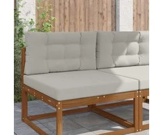 Lauko sofa pagalvėlė 2 pcs Pilka Poliesteris