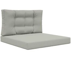 Lauko sofa pagalvėlė 2 pcs Pilka Poliesteris