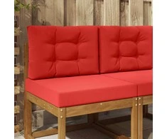 Lauko sofa pagalvėlė 2 pcs Raudona Poliesteris