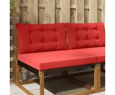 Lauko sofa pagalvėlė 2 pcs Raudona Poliesteris
