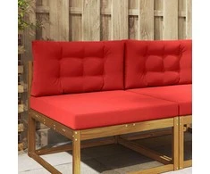 Lauko sofa pagalvėlė 2 pcs Raudona Poliesteris