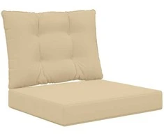 Lauko sofa pagalvėlė 2 pcs Smėlio Poliesteris