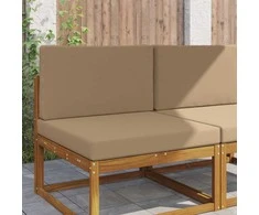Lauko sofa pagalvėlė 2 pcs Taupe Poliesteris