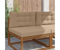 Lauko sofa pagalvėlė 2 pcs Taupe Poliesteris