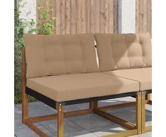Lauko sofa pagalvėlė 2 pcs Taupe Poliesteris