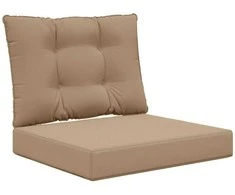 Lauko sofa pagalvėlė 2 pcs Taupe Poliesteris