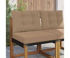 Lauko sofa pagalvėlė 2 pcs Taupe Poliesteris