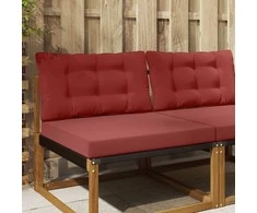 Lauko sofa pagalvėlė 2 pcs Vyno raudonumo Poliesteris