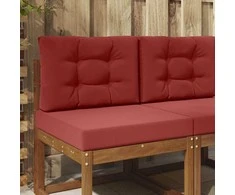 Lauko sofa pagalvėlė 2 pcs Vyno raudonumo Poliesteris