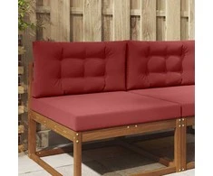 Lauko sofa pagalvėlė 2 pcs Vyno raudonumo Poliesteris