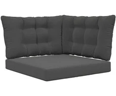 Lauko sofa pagalvėlė 3 pcs Antracitas Poliesteris