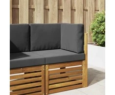 Lauko sofa pagalvėlė 3 pcs Antracitas Poliesteris