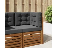 Lauko sofa pagalvėlė 3 pcs Antracitas Poliesteris