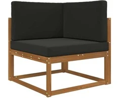 Lauko sofa pagalvėlė 3 pcs Juodas Poliesteris