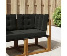Lauko sofa pagalvėlė 3 pcs Juodas Poliesteris