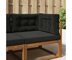 Lauko sofa pagalvėlė 3 pcs Juodas Poliesteris