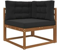 Lauko sofa pagalvėlė 3 pcs Juodas Poliesteris