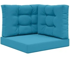 Lauko sofa pagalvėlė 3 pcs Karališka mėlyna Poliesteris