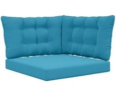 Lauko sofa pagalvėlė 3 pcs Karališka mėlyna Poliesteris