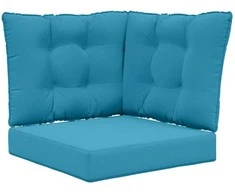 Lauko sofa pagalvėlė 3 pcs Karališka mėlyna Poliesteris