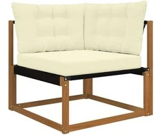 Lauko sofa pagalvėlė 3 pcs Kreminė Poliesteris